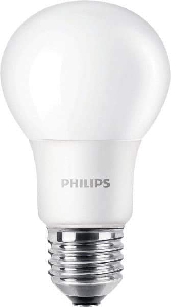 Philips - 5 Watt LED Residential/Office Medium Screw Lamp - 2,700°K Color Temp, 450 Lumens, 120 Volts, Dimmable, A19, 15,000 hr Avg Life - Eagle Tool & Supply