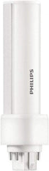 Philips - 5 Watt LED Commercial/Industrial 2 Pin Lamp - 4,000°K Color Temp, 580 Lumens, 60 Volts, PLC, 50,000 hr Avg Life - Eagle Tool & Supply