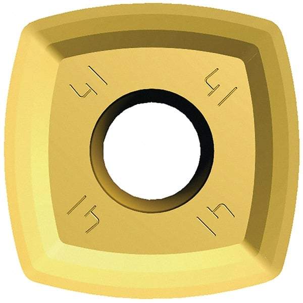 Kennametal - XELT160512 D41 Grade KCSM40 Carbide Milling Insert - TiN Finish, 5.56mm Thick, 16.79mm Inscribed Circle, 1.19mm Corner Radius - Eagle Tool & Supply