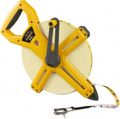 Komelon - 300' x 1/2" Yellow Fiberglass Blade Tape Measure - 1/8" Graduation, Yellow ABS Plastic Case - Eagle Tool & Supply