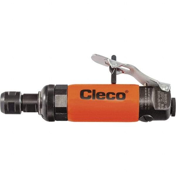 Cleco - 1/4" Collet, Straight Handle, Air Straight Die Grinder - 25,000 RPM, Front Exhaust, 23 CFM, 0.5 hp, 6.2 bar, 1/4" Inlet - Eagle Tool & Supply