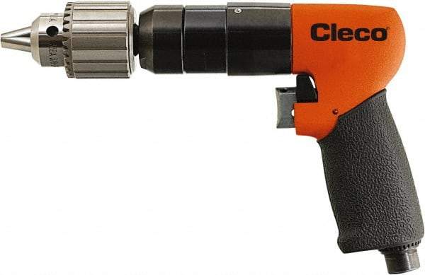 Cleco - 1/2" Keyed Chuck - Pistol Grip Handle, 1,200 RPM, 0.2 LPS, 25 CFM, 1.2 hp, 90 psi - Eagle Tool & Supply