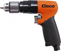 Cleco - 3/8" Reversible Keyed Chuck - Pistol Grip Handle, 1,800 RPM, 0.16 LPS, 20 CFM, 1 hp, 90 psi - Eagle Tool & Supply