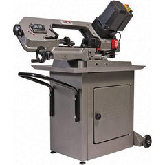 Jet - 5 x 6" Max Capacity, Manual Variable Speed Pulley Horizontal Bandsaw - 80 to 230 SFPM Blade Speed, 115 Volts, 45°, 1/2 hp, 3 Phase - Eagle Tool & Supply