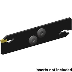 Kennametal - 26mm Blade Height, 3.4mm Blade Width, 110.25mm OAL, Neutral Cut, Double End Indexable Cut-Off Blade - 40mm Max Depth of Cut, EVBS Blade, Beyond Evolution Series - Eagle Tool & Supply