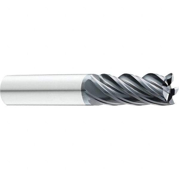 SGS - 1/2", 5/8" LOC, 1/2" Shank Diam, 3" OAL, 5 Flute, Solid Carbide Square End Mill - Single End, AlTiN Finish, Spiral Flute, 37° Helix, Centercutting, Right Hand Cut, Right Hand Flute, Series Z5S - Eagle Tool & Supply