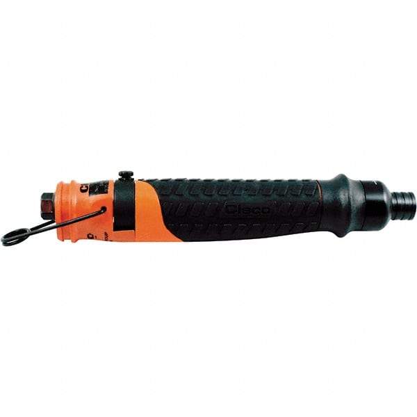 Cleco - 1/4" Bit Holder, 2,300 RPM, Inline Handle Air Screwdriver - 0.3 to 1.6 Ft/Lb Torque, 1/8" Inlet, 11 CFM - Eagle Tool & Supply