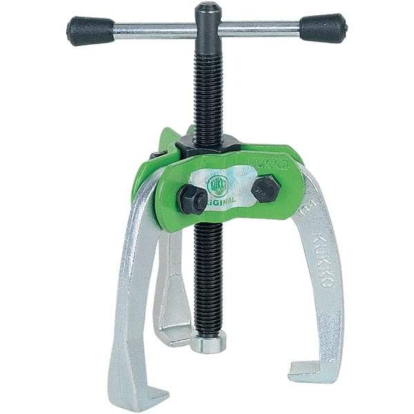 KUKKO - 3 Jaw, 1/4" to 2-3/8" Spread, 1-1/2 Ton Capacity, Jaw Puller - 2" Reach, For Bearings, Gears, Discs - Eagle Tool & Supply