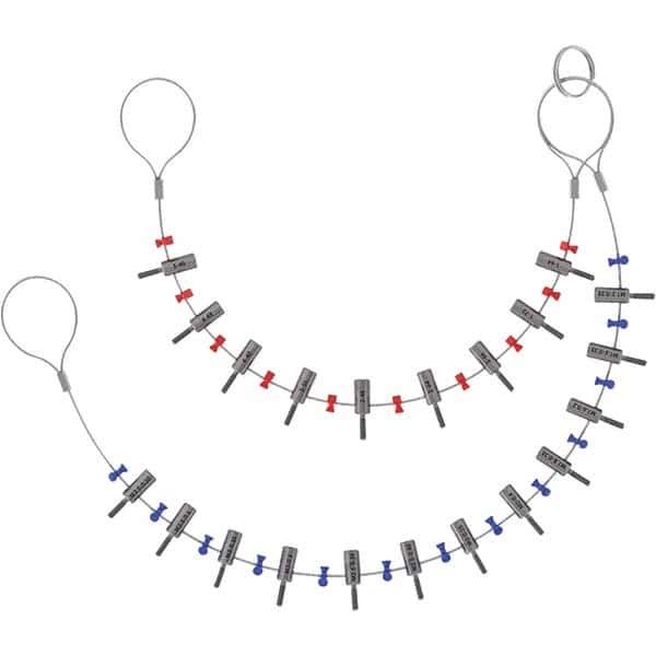 Value Collection - Screw Pitch Gages Threads per Inch Range: 3-3/8 - 85 Pitch Range (mm): 1.50-3.00 - Eagle Tool & Supply