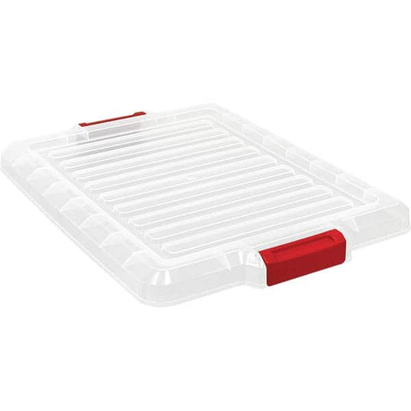 Quantum Storage - Tote & Storage Container Lids For Use With: Quantum Storage Systems - LC191507CL Width (Decimal Inch): 16.5000 - Eagle Tool & Supply