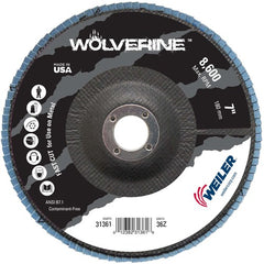 7″ Vortec Pro Abrasive Flap Disc, Angled, Phenolic Backing, 36Z, 7/8″ Arbor Hole - Eagle Tool & Supply