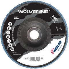 7″ Vortec Pro Abrasive Flap Disc, Angled, Phenolic Backing 60Z, 7/8″ Arbor Hole - Eagle Tool & Supply
