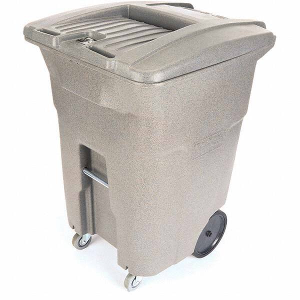 Toter - Trash Cans & Recycling Containers; Type: Confidential Document Container ; Container Shape: Rectangle ; Container Size: 96 gal ; Container Graphics: None ; Color: Graystone ; Finish: Textured - Exact Industrial Supply