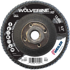 4-1/2″ Vortec Pro High Density Abrasive Flap Disc, Flat, Phenolic Backing, 60Z, 5/8″-11 UNC Nut - Eagle Tool & Supply