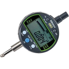 Mitutoyo - 0 to 1/2" Range, 0.00005, 0.0001 & 0.0005" Graduation, Electronic Drop Inidicator - Lug Back, 0.0001" Accuracy, LCD Display, Inch & Metric - Eagle Tool & Supply