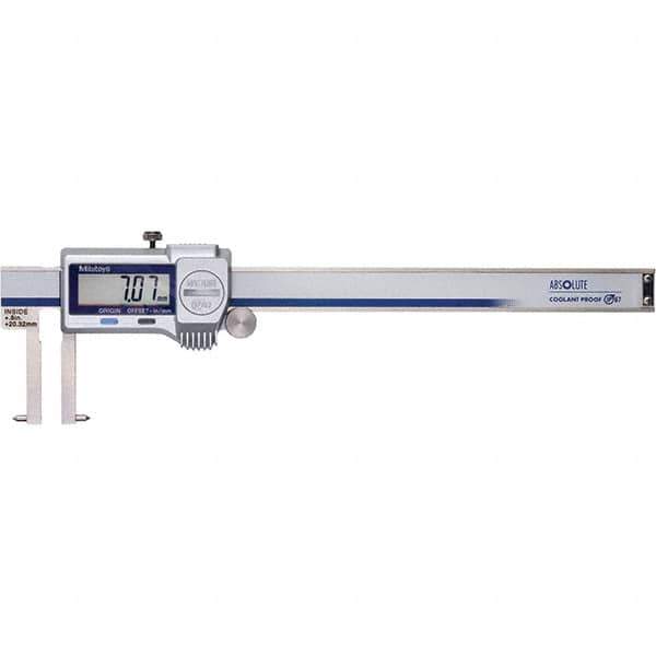 Mitutoyo - 0 to 6" Range 0.01mm Resolution, Electronic Caliper - Steel with 40mm Steel Jaws, 0.0015" Accuracy, SPC Output - Eagle Tool & Supply