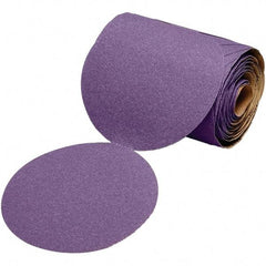 3M - 5" Diam, 400 Grit Ceramic Adhesive PSA Disc - Super Fine Grade, Purple, Polyester Backing, Flexible, 12,000 Max RPM, Use with Random Orbital Sanders - Eagle Tool & Supply