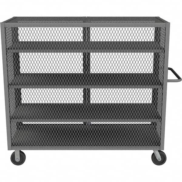 Durham - 2,000 Lb Capacity 4-Shelf Security Mesh Truck - Eagle Tool & Supply