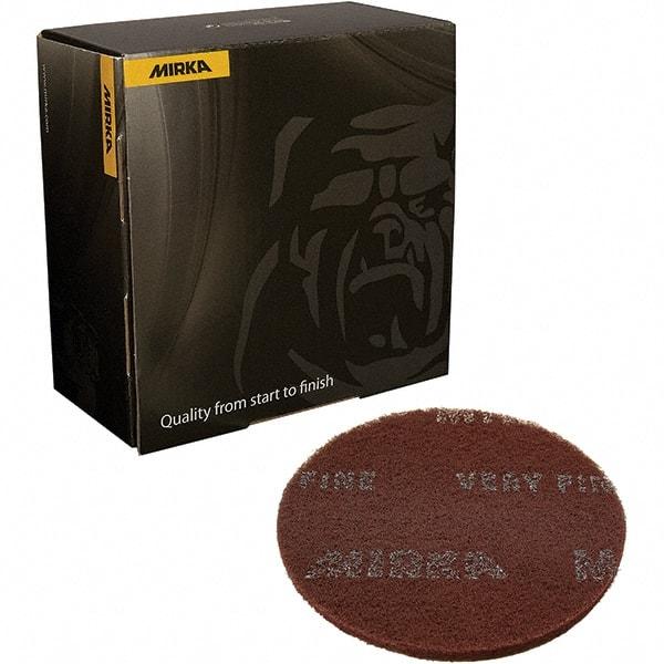 Mirka - 6" Diam, 360 Grit, Aluminum Oxide Hook & Loop Disc - Nonwoven, Nylon Backing, - Eagle Tool & Supply