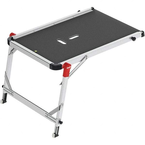 Hailo - Platform Ladder - Black/Alunimum, Use with All Ladders - Eagle Tool & Supply