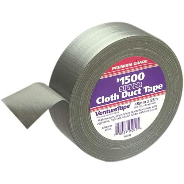 3M - 55m x 48mm x 10 mil Silver Polyethylene Cloth Duct Tape - Eagle Tool & Supply
