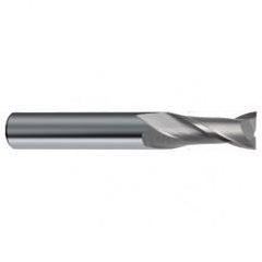 3/8 Dia. x 2-1/2 Overall Length 2-Flute Square End Solid Carbide SE End Mill-Round Shank-Center Cut-Uncoated - Eagle Tool & Supply