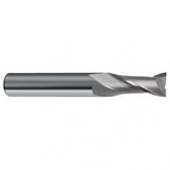 7/16 Dia. x 2-3/4 Overall Length 2-Flute Square End Solid Carbide SE End Mill-Round Shank-Center Cut-Uncoated - Eagle Tool & Supply