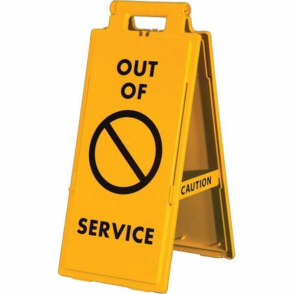 PRO-SAFE - Cone & A Frame Floor Signs Shape: A-Frame Type: Restroom, Janitorial & Housekeeping - Eagle Tool & Supply