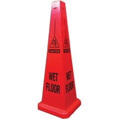 PRO-SAFE - Cone & A Frame Floor Signs Shape: Cone Type: Restroom, Janitorial & Housekeeping - Eagle Tool & Supply