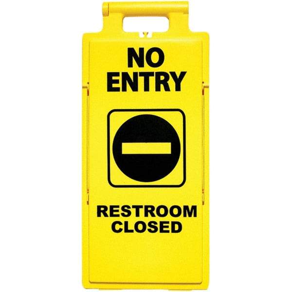 PRO-SAFE - Cone & A Frame Floor Signs Shape: A-Frame Type: Restroom, Janitorial & Housekeeping - Eagle Tool & Supply