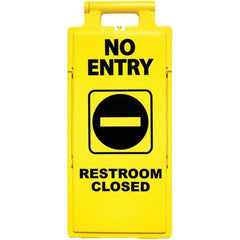 PRO-SAFE - Cone & A Frame Floor Signs Shape: A-Frame Type: Restroom, Janitorial & Housekeeping - Eagle Tool & Supply