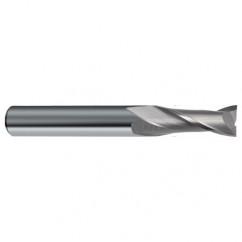 1 Dia. x 5 Overall Length 2-Flute Square End Solid Carbide SE End Mill-Round Shank-Center Cut-Uncoated - Eagle Tool & Supply