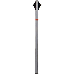 PRO-SAFE - 1-1/2' High, Traffic Sign Mounting Hardware - Aluminum, Compatible with 54" High x 36" Wide Signs, Silver - Eagle Tool & Supply