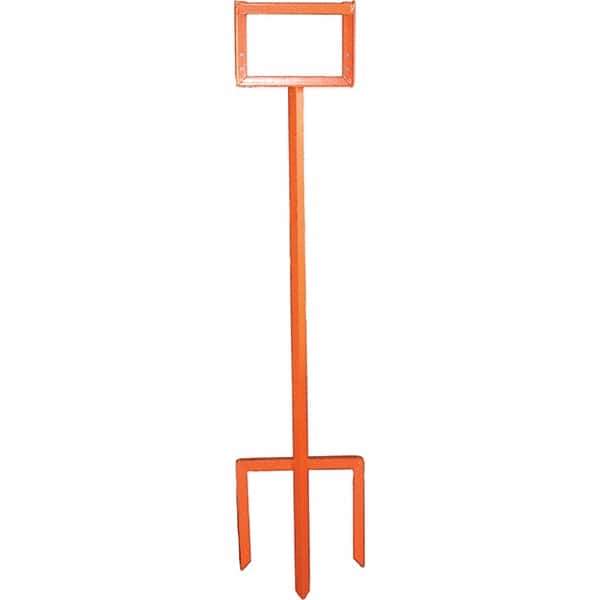 PRO-SAFE - 4-5/8' High, Traffic Sign Mounting Hardware - Aluminum, Compatible with 79-1/2" High x 48" Wide Signs, Silver - Eagle Tool & Supply