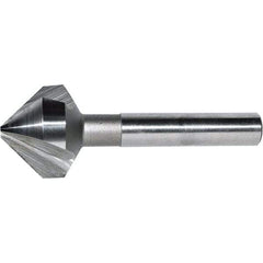 Keo - 1/2" Head Diam, 1/4" Shank Diam, 3 Flute 82° Cobalt Countersink - Bright Finish, 1-7/8" OAL, Single End, Straight Shank, Right Hand Cut - Eagle Tool & Supply