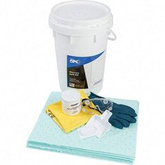 Brady SPC Sorbents - 9 Gal Capacity Hazardous Materials Spill Kit - 6.5 Gal Polyethylene Bucket - Eagle Tool & Supply