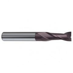 3/16 Dia. x 2-1/2 Overall Length 2-Flute Square End Solid Carbide SE End Mill-Round Shank-Center Cut-Firex - Eagle Tool & Supply