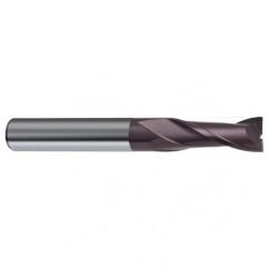 1/2 Dia. x 4-1/2 Overall Length 2-Flute Square End Solid Carbide SE End Mill-Round Shank-Center Cut-Firex - Eagle Tool & Supply