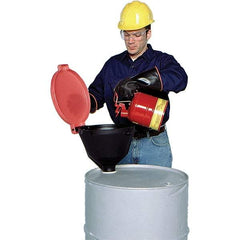 UltraTech - 11" High x 13" Diam, Polyethylene, Burp Free Funnel - 5 Gal Drum/Pail Capacity - Eagle Tool & Supply