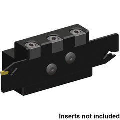 Kennametal - Tool Block Style EVTZN, 32mm Blade Height, 90mm OAL, 54.5mm OAH, Indexable Cutoff Blade Tool Block - 25mm Shank Height, 25mm Shank Width, Through Coolant, Series Beyond Evolution - Eagle Tool & Supply