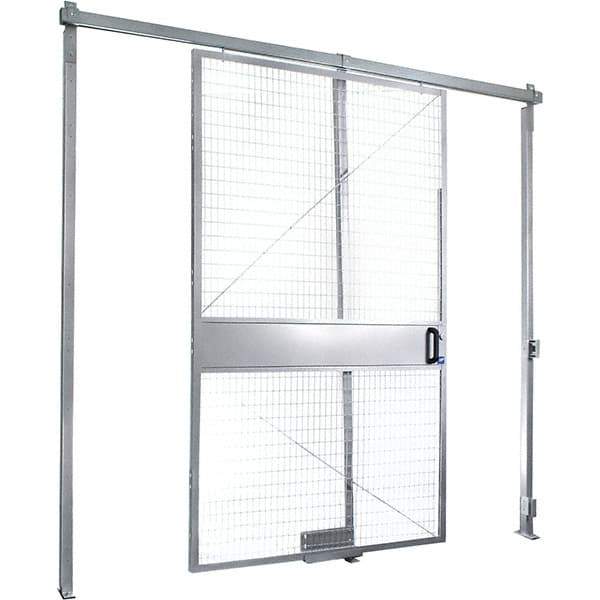 Folding Guard - 4' Wide x 8' High, Sliding Door for Temporary Structures - Welded Wire - Eagle Tool & Supply