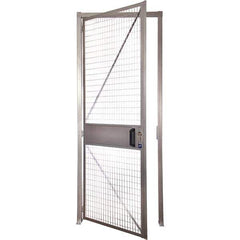 Folding Guard - 3' Wide x 8' High, Hinged Door for Temporary Structures - Welded Wire - Eagle Tool & Supply