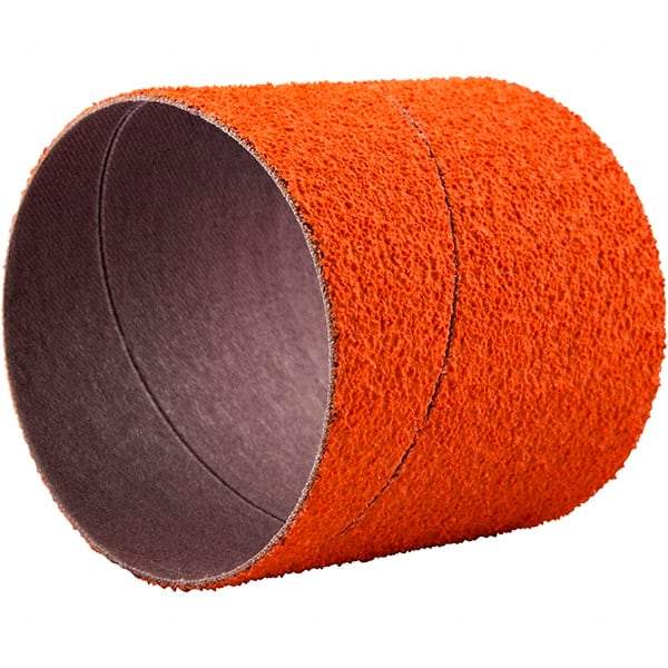 Norton - 60 Grit Ceramic Coated Spiral Band - 3" Diam x 3" Wide - Eagle Tool & Supply