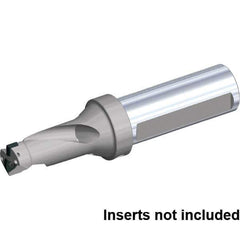 Kennametal - 1-5/16" Max Drill Depth, 2xD, 21/32" Diam, Indexable Insert Drill - 2 Inserts, 3/4" Shank Diam, Flange Shank - Eagle Tool & Supply