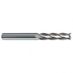 1/2 Dia. x 6 Overall Length 4-Flute Square End Solid Carbide SE End Mill-Round Shank-Center Cut-Uncoated - Eagle Tool & Supply