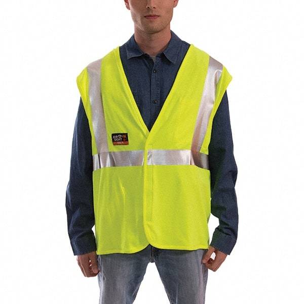 Tingley - Size L/XL Flame Resistant/Retardant Lime Solid General Purpose Vest - 44 to 50" Chest - Eagle Tool & Supply