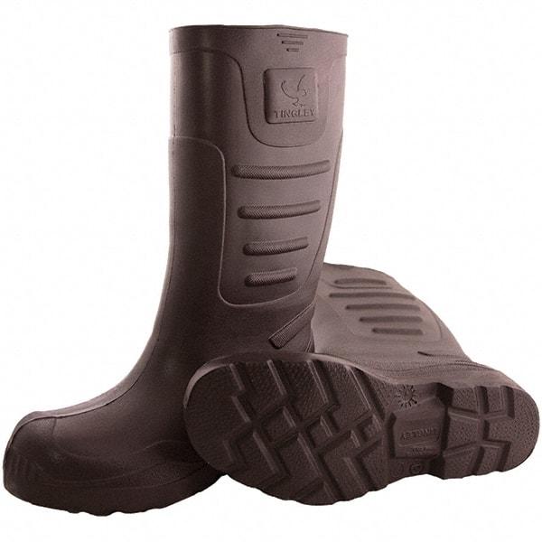 Tingley - Unisex (Men's 8, Women's 10) Medium Width Plain Knee Boots - Brown, EVA Upper, EVA Outsole, EVA Liner 15" High, Pull-On - Eagle Tool & Supply