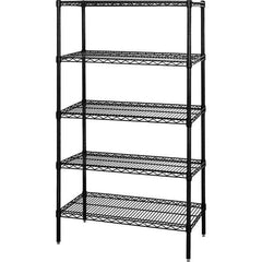 Quantum Storage - 5 Shelf Wire Shelving Add-On Unit - 18" Wide x 48" Deep x 63" High, - Eagle Tool & Supply