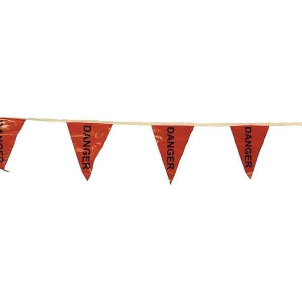 PRO-SAFE - Pennants Color: Red Overall Length (Feet): 60.00 - Eagle Tool & Supply