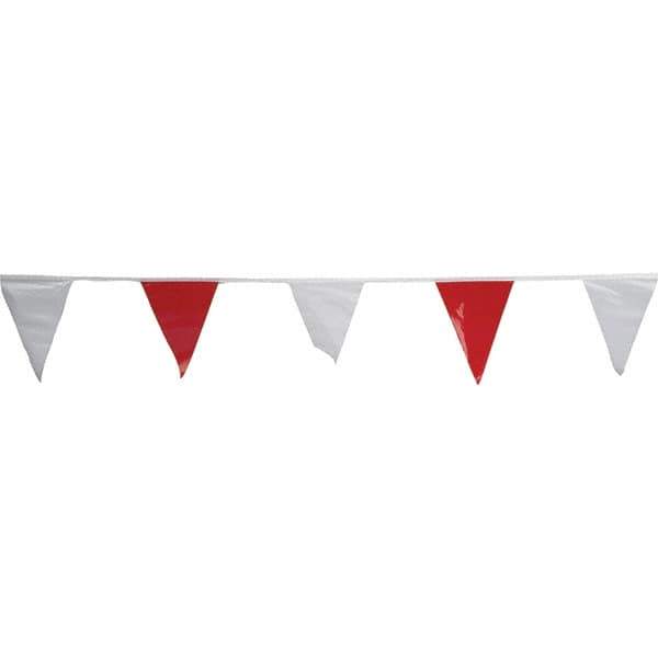 PRO-SAFE - Pennants Color: Red/White Overall Length (Feet): 60.00 - Eagle Tool & Supply